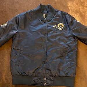 NFL Team Apparel Los Angeles Rams Bomber Jacket Size Small
